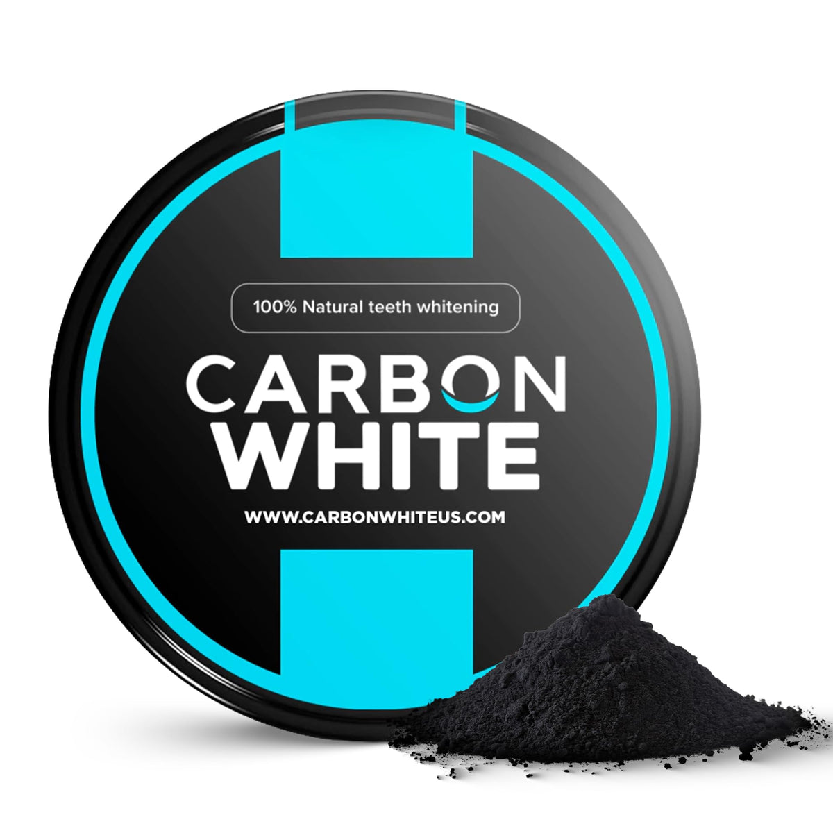 CARBON WHITE 30g jar with activated coconut charcoal whitening powder