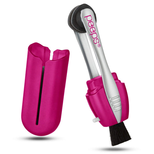 CarbonKlean Peeps Eyeglass Lens Cleaner Soft Touch Pink - front view