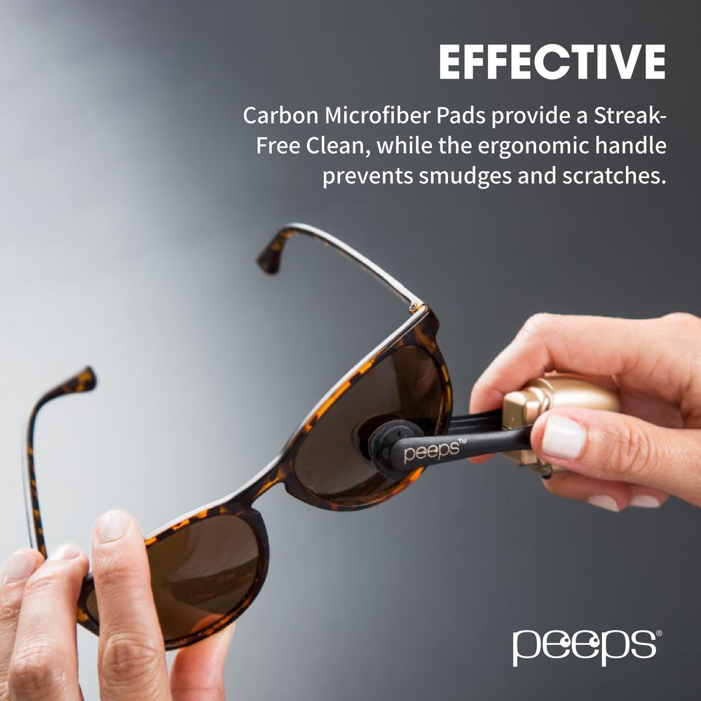 3-count pack of CarbonKlean Peeps Glasses Cleaner