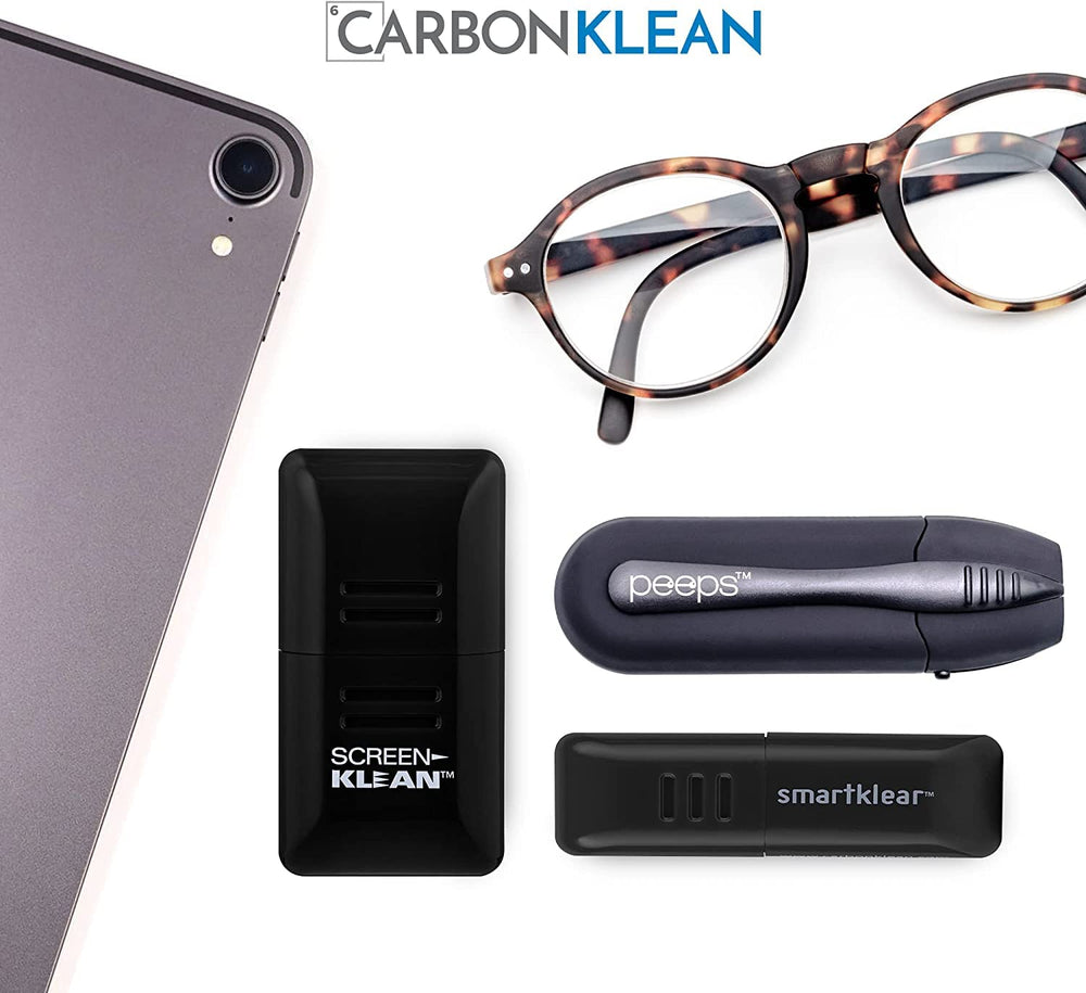Travel-friendly eyeglass cleaner beside a passport
