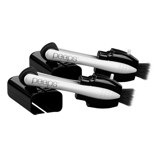 CarbonKlean Peeps Eyeglass Cleaner Black 2-Pack - front view