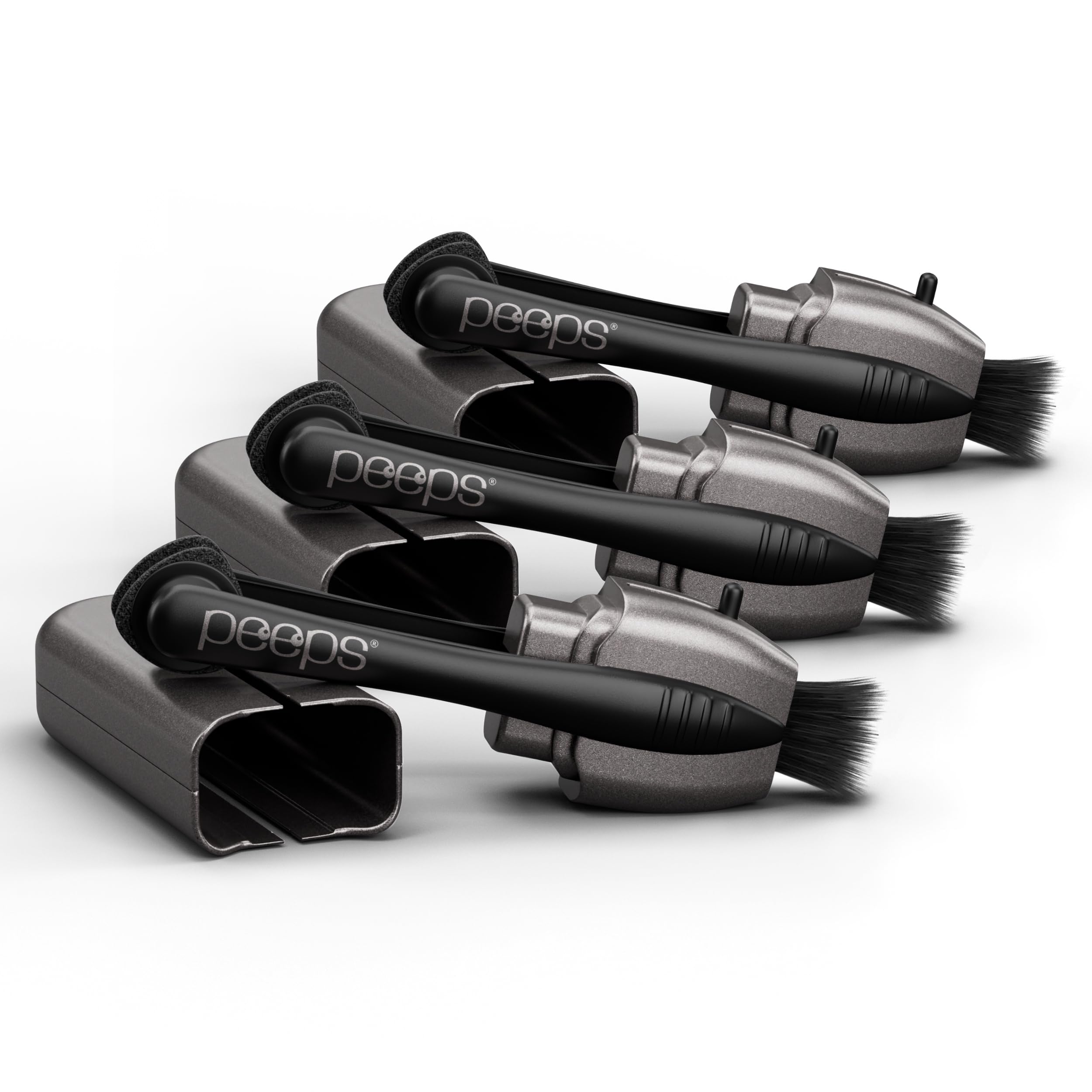 CarbonKlean Peeps Glasses Cleaner bottle highlighting carbon microfiber tech