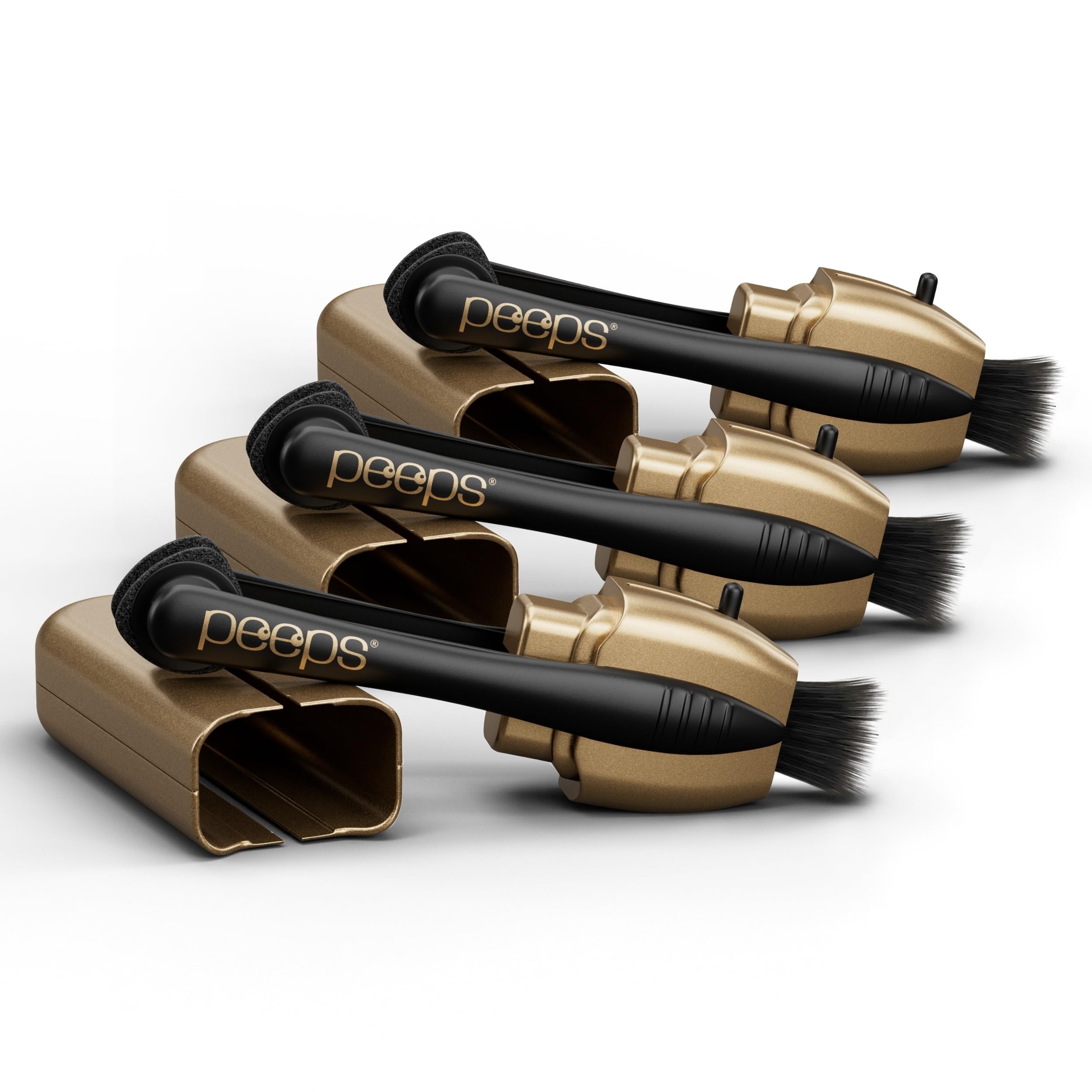 Peeps Glasses Cleaner in electroplated gold housing