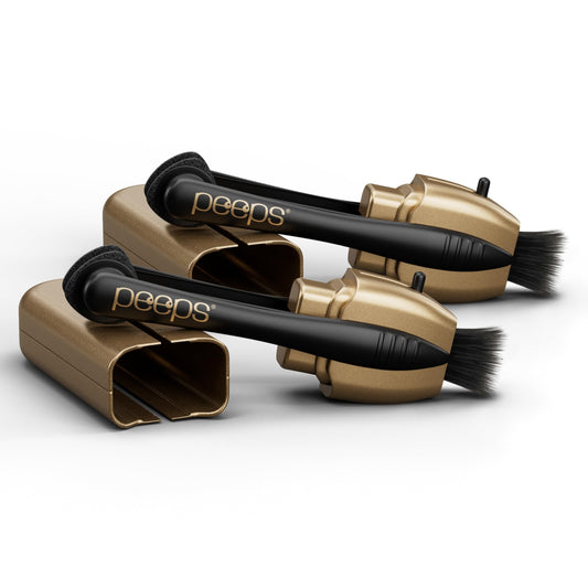 Front view of CarbonKlean Peeps Glasses Cleaner 2-count