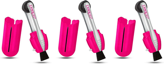 Front view of CarbonKlean Peeps Glasses Cleaner in injected pink (3 count).