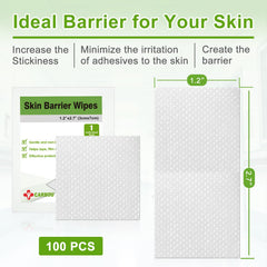 Carbou Skin Barrier Wipe closeup shows soft fabric forming barrier