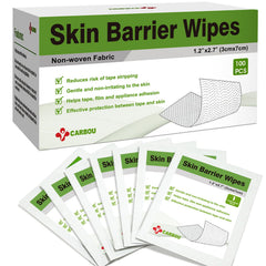 Carbou Skin Barrier Wipes package front view for quick skin prep