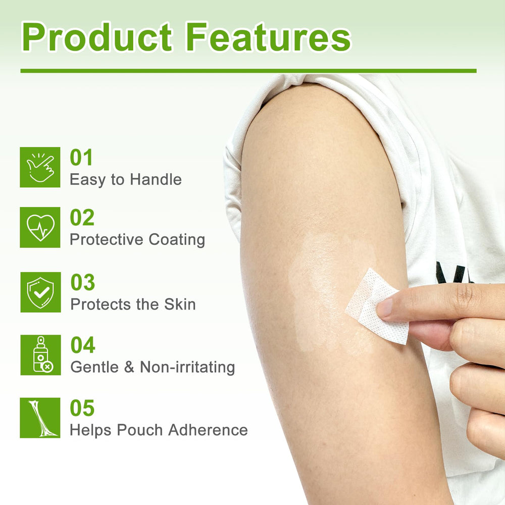 Carbou Skin Barrier Wipe applied quickly to skin for protective film