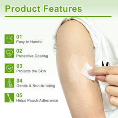 Carbou Skin Barrier Wipe applied quickly to skin for protective film