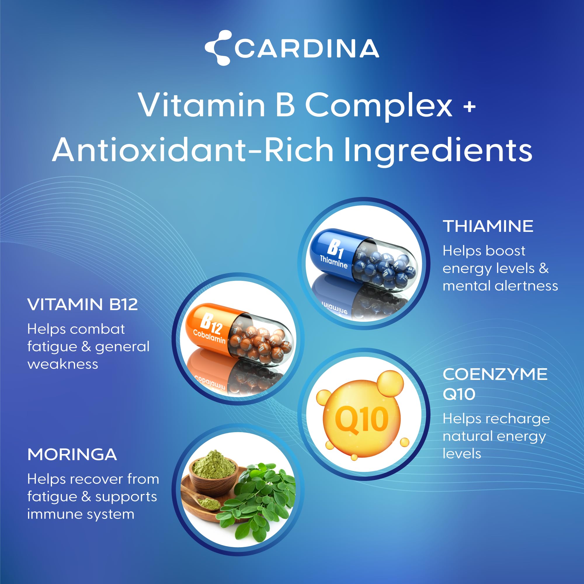 Lifestyle: man taking Cardina B12 vitamin capsule