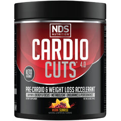 Front view of Cardio Cuts NDS Nutrition 4.0 Miami Sunrise tub