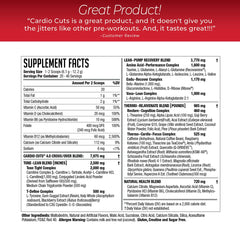 Cardio Cuts NDS 4.0 ingredients panel