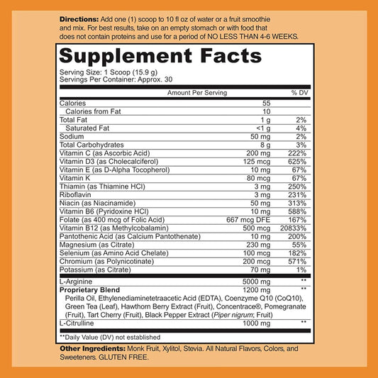 Measuring scoop with Cardio Heart Health Powder