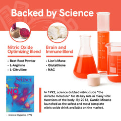 Scientific concept image showing nitric oxide and heart health