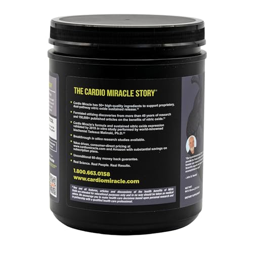 Cardio Miracle label and ingredients