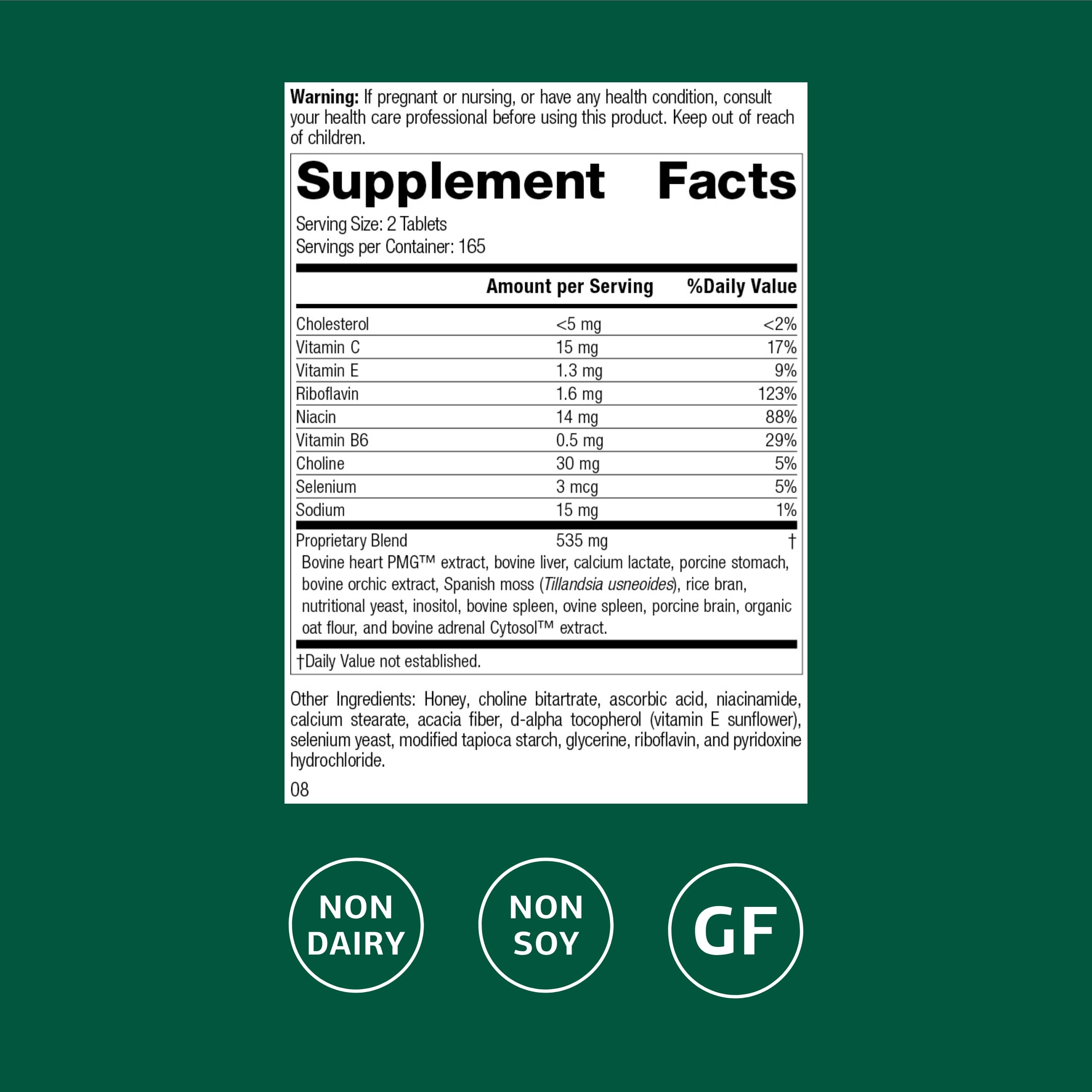 Key ingredients and nutrient profile of Cardio-Plus GF