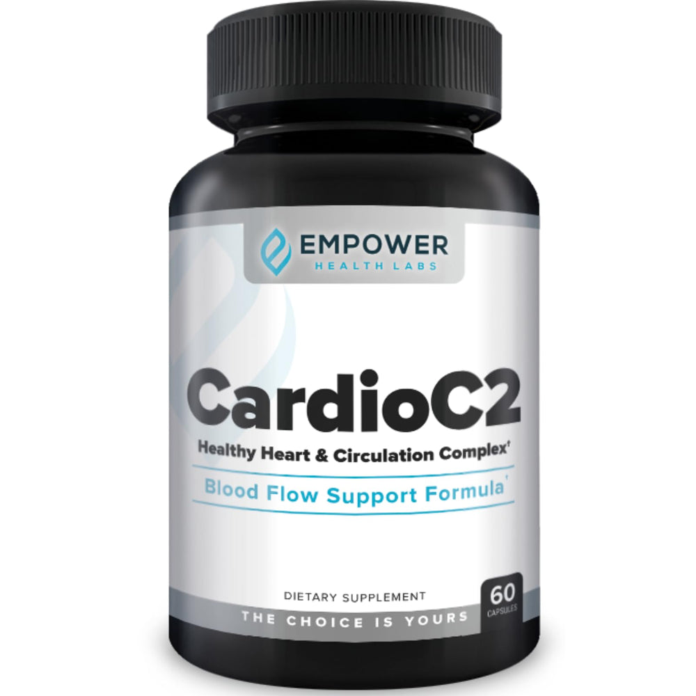 CardioC2 bottle with label indicating 60 capsules