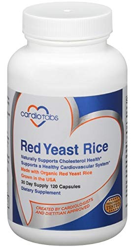 Cardiotabs Red Yeast Rice bottle with 120 capsules
