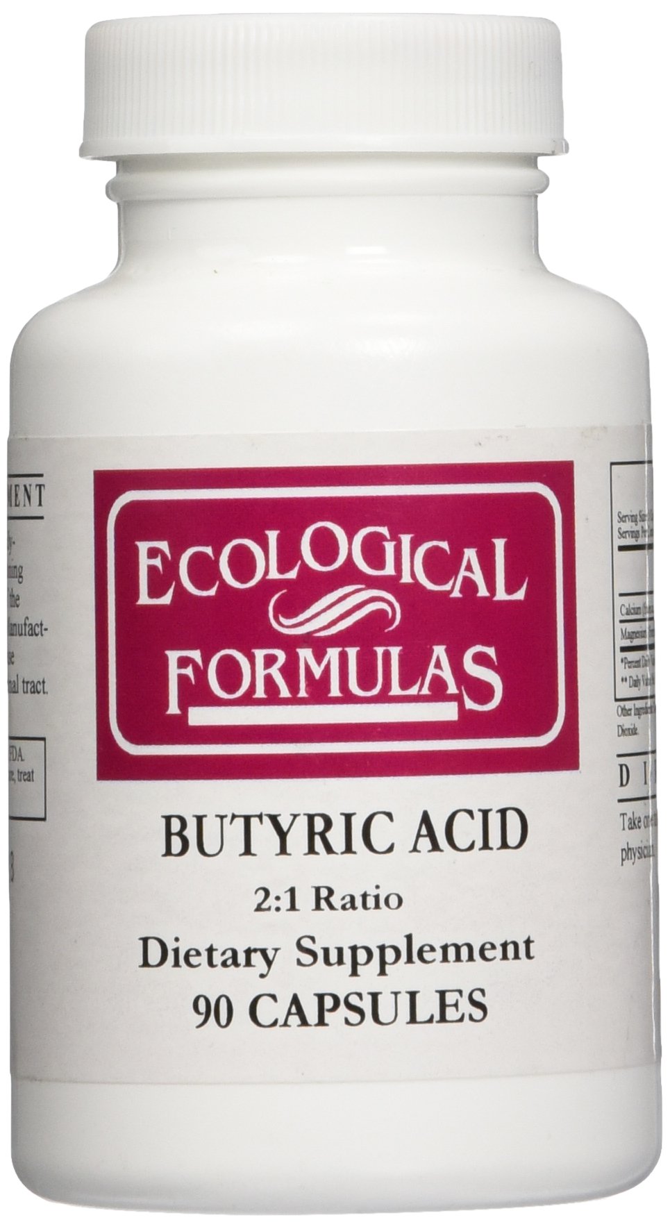 Bottle of Cardiovascular Research Butyric Acid Tablets 90-count on a white background