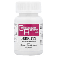 Bottle of Cardiovascular Research Ferritin Capsules 60 Count