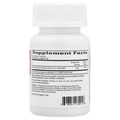 Close-up of 5 mg ferritin capsules for iron supplement