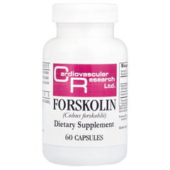 Front view of Cardiovascular Research Forskolin bottle – white