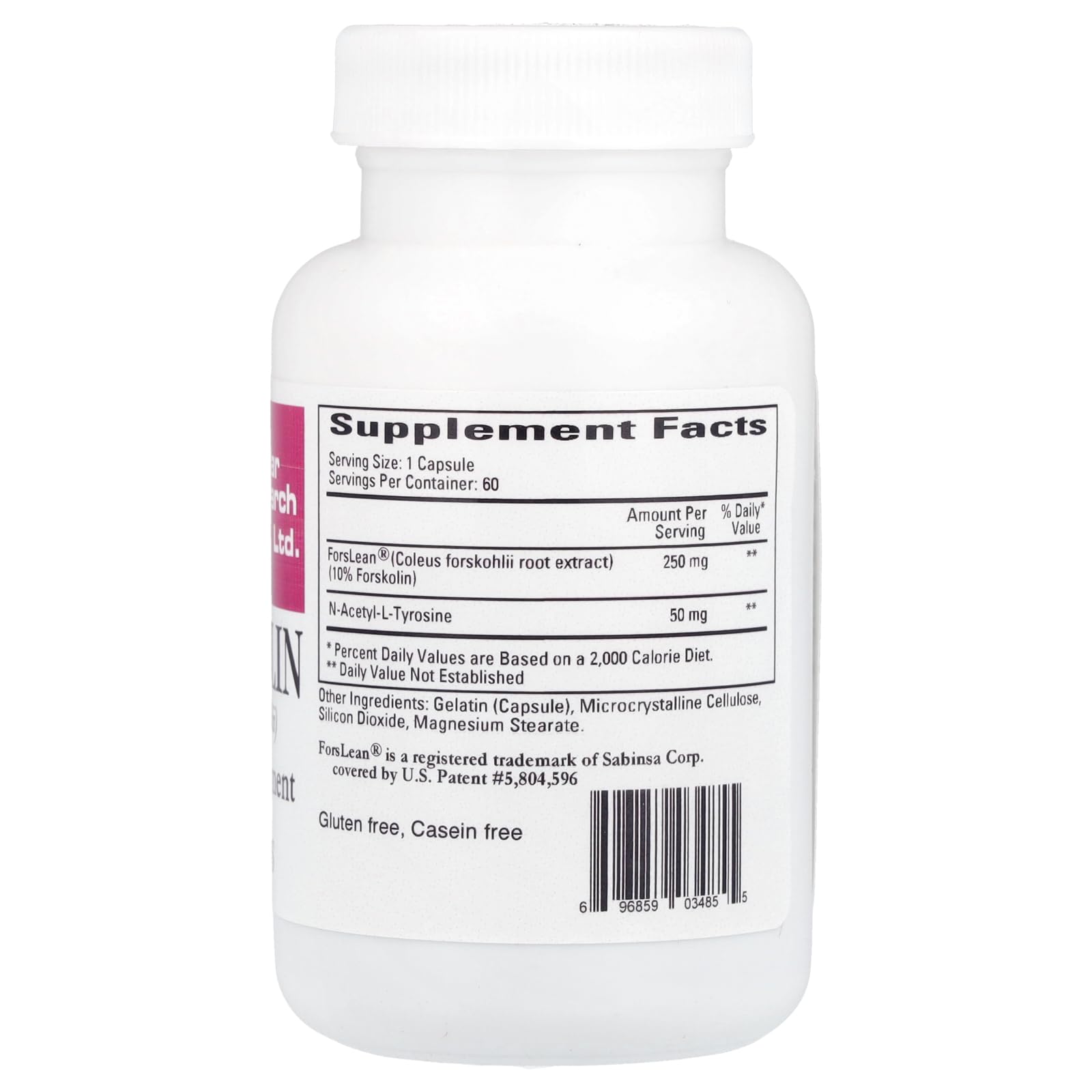 Ecological Formulas Forskolin bottle label
