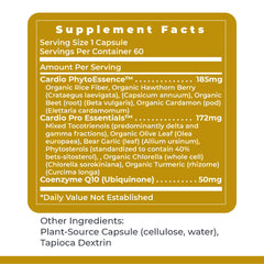 Graphic showing heart health and antioxidant support from CardioVen