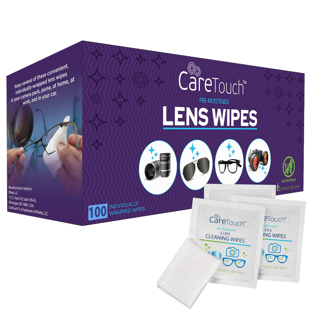 Care Touch Lens Wipes for Eyeglasses - 100-count box