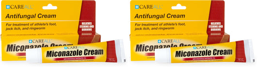 CareAll Miconazole cream tube closeup for smooth, easy application
