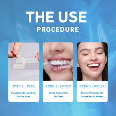 Upper and lower whitening strips with RHS color chart