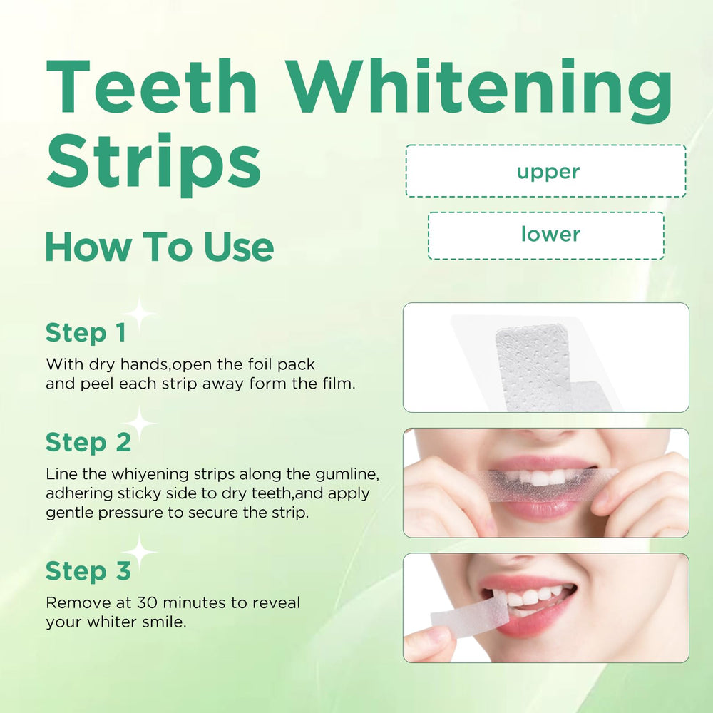 Before and after whitening with Carebest Strips