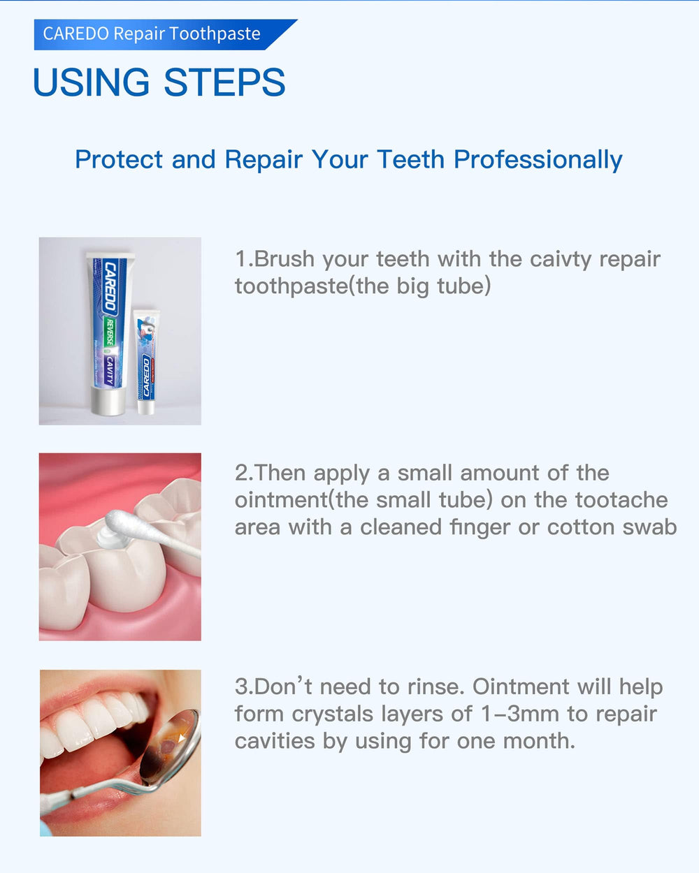 CAREDO hydroxyapatite toothpaste 100g tube