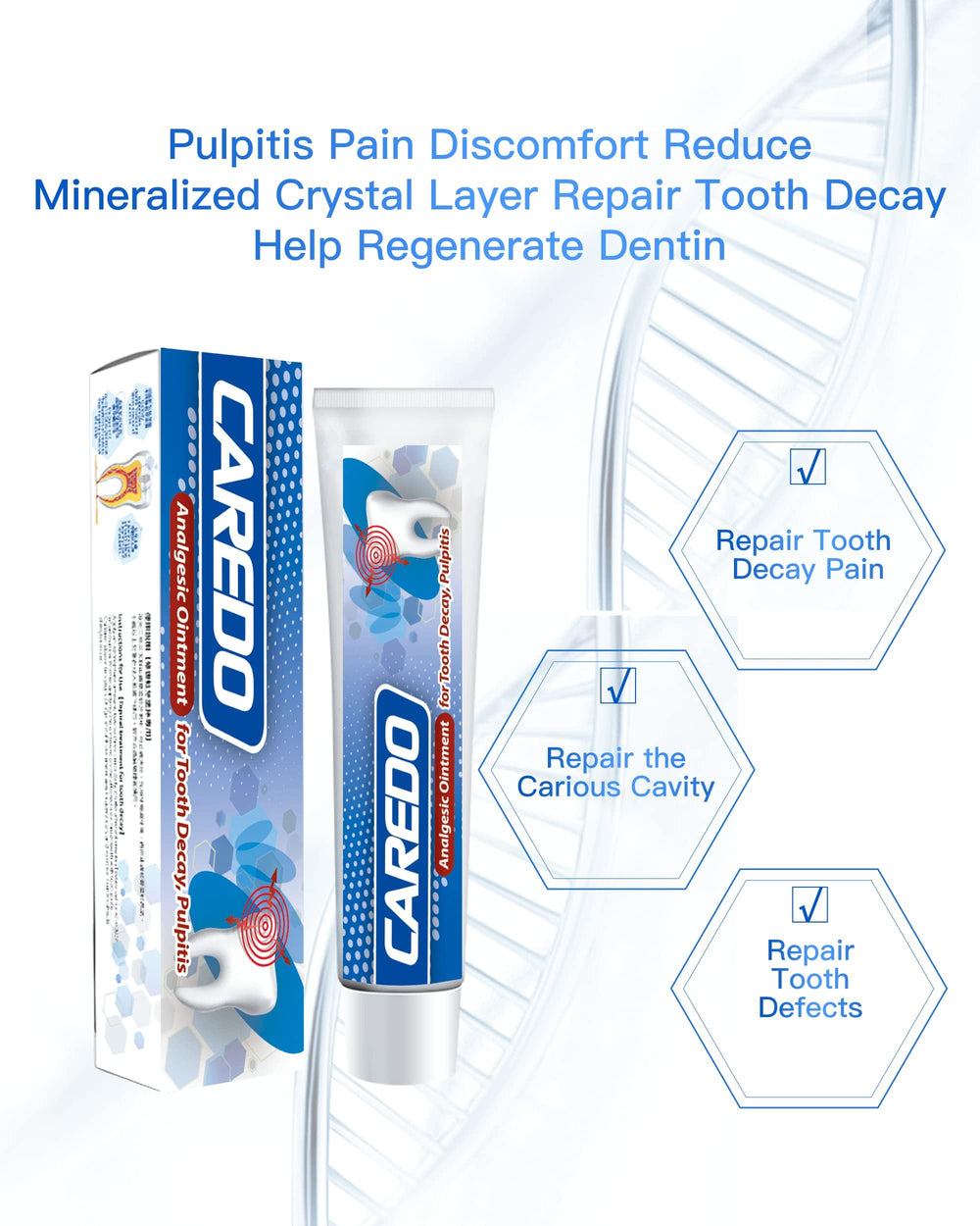 Pulpitis ointment tube with applicator