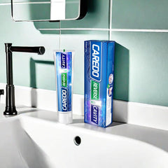 Home cavity repair with CAREDO toothpaste illustration