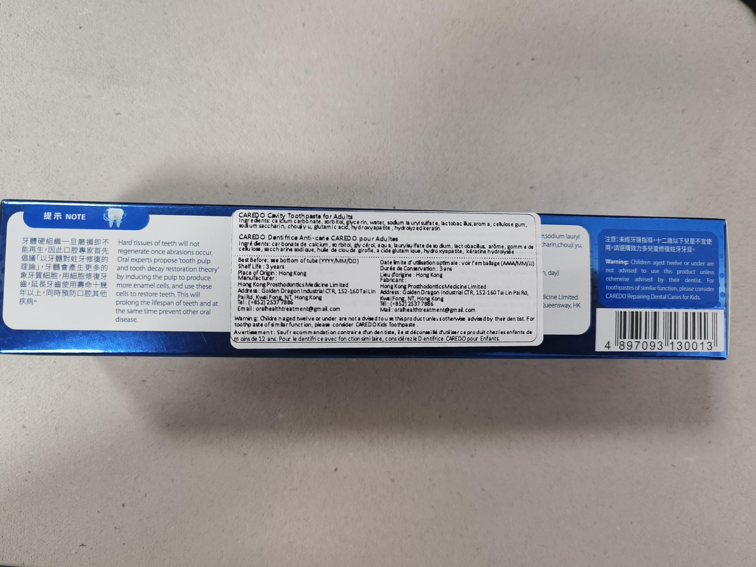 Fluoride-free remineralizing toothpaste for adults