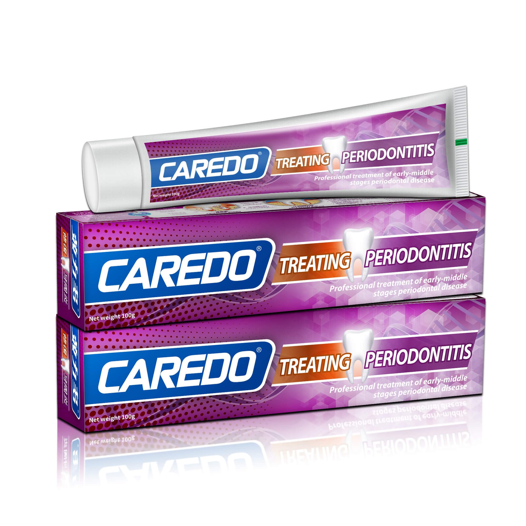 CAREDO Gum Toothpaste packaging front view