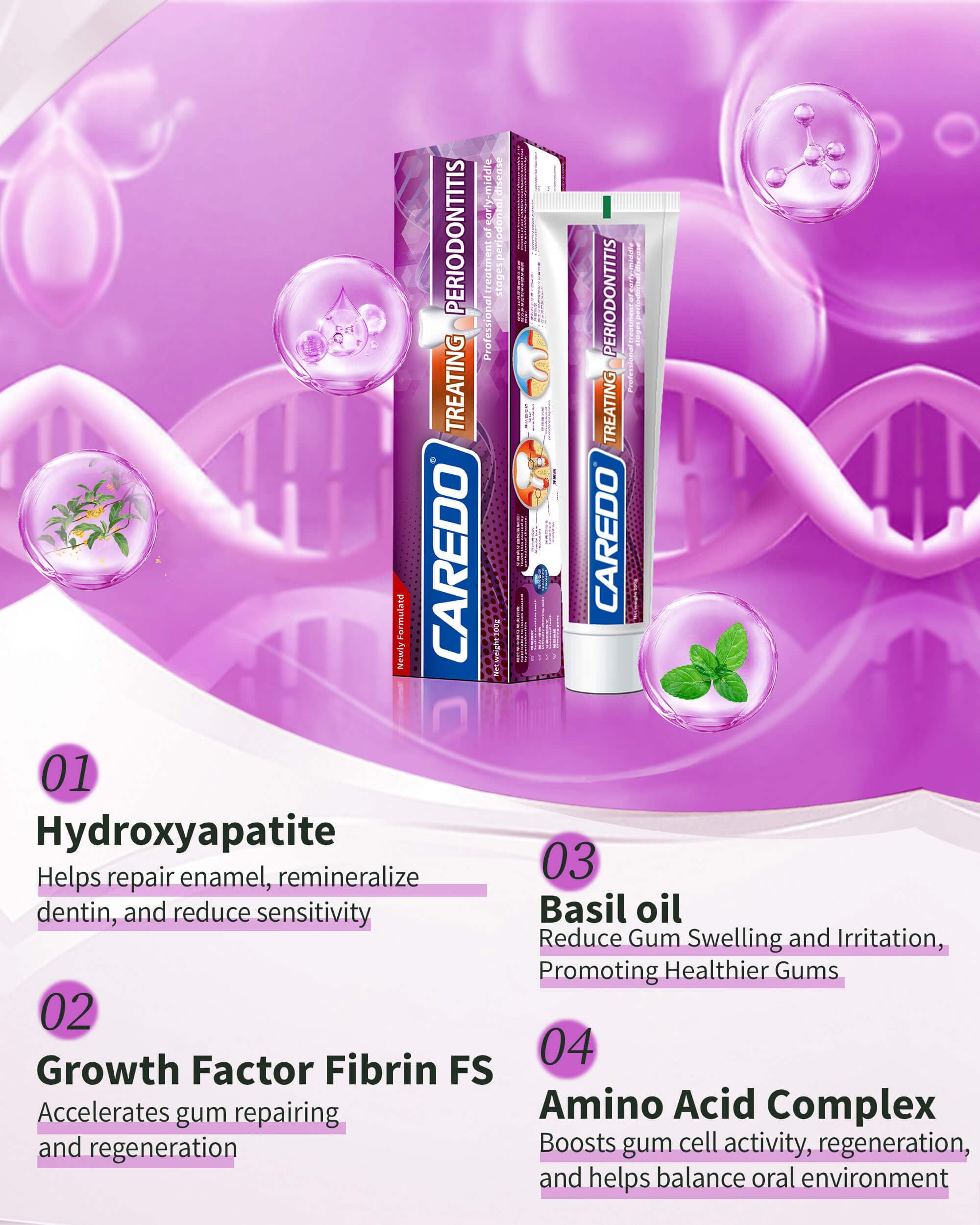 Healthy gums concept illustrating gum health