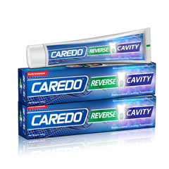 CAREDO hydroxyapatite toothpaste box labeled Upgraded Taste