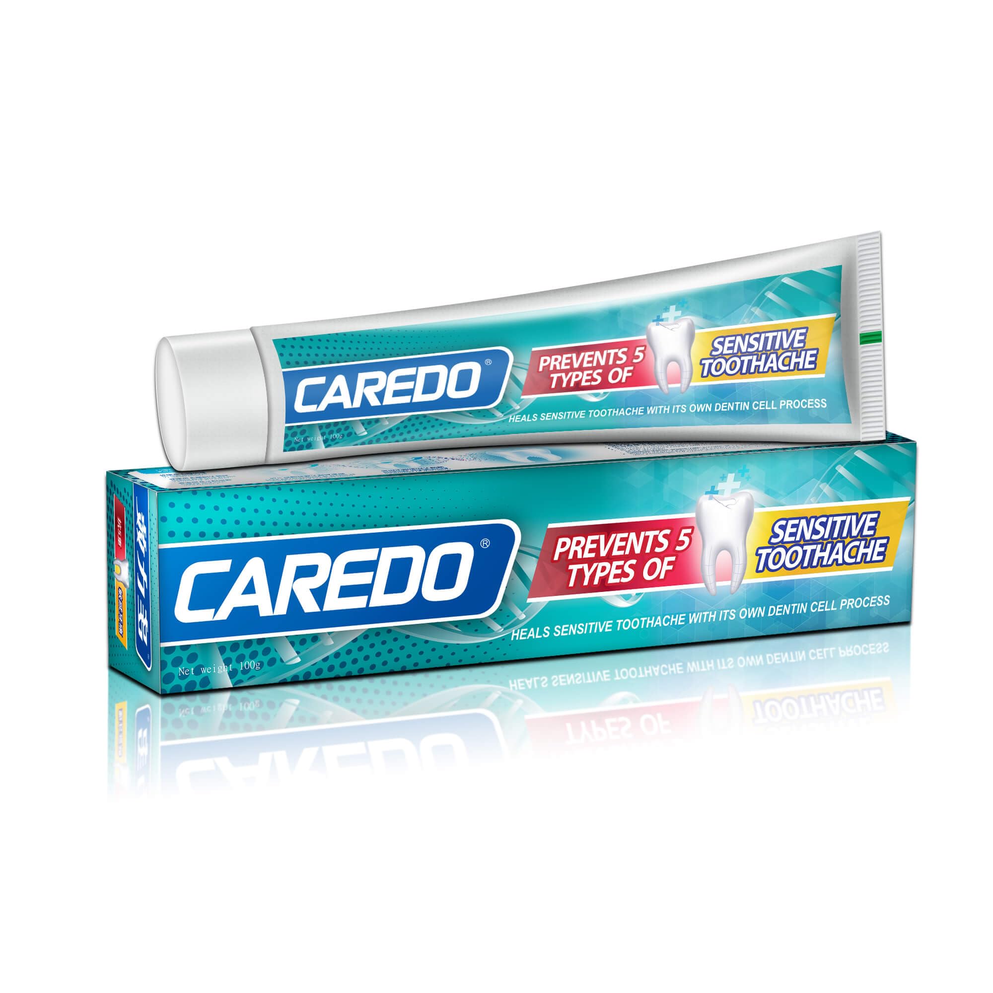 CAREDO toothpaste tube for sensitive teeth relief