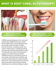 Gums and teeth care concept with CAREDO toothpaste