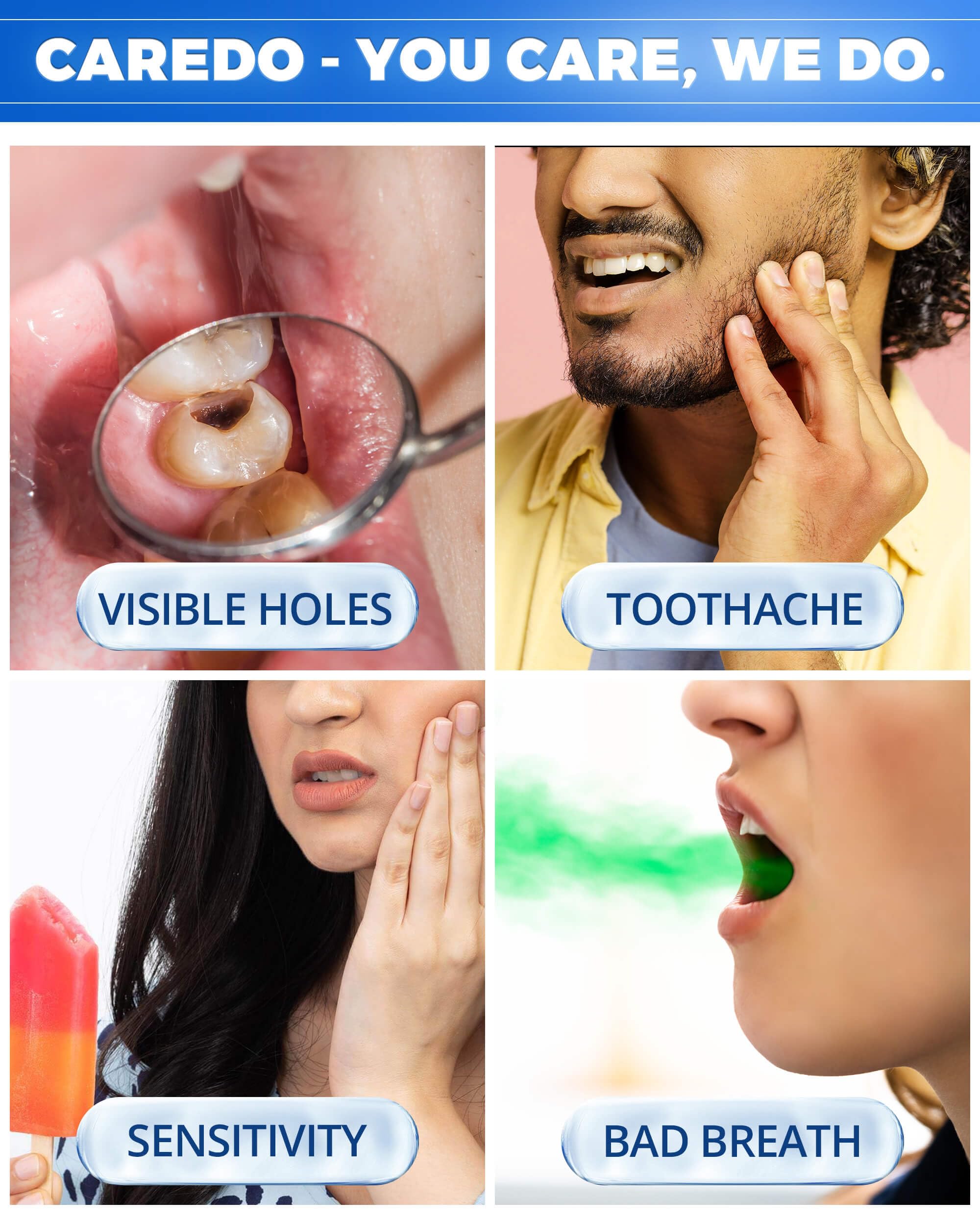 Ingredients and minerals in CAREDO toothpaste