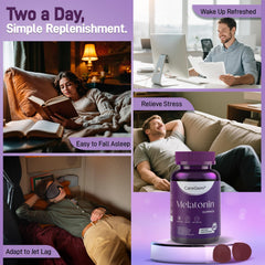 Grape-flavored sleep gummies with natural fruit juice
