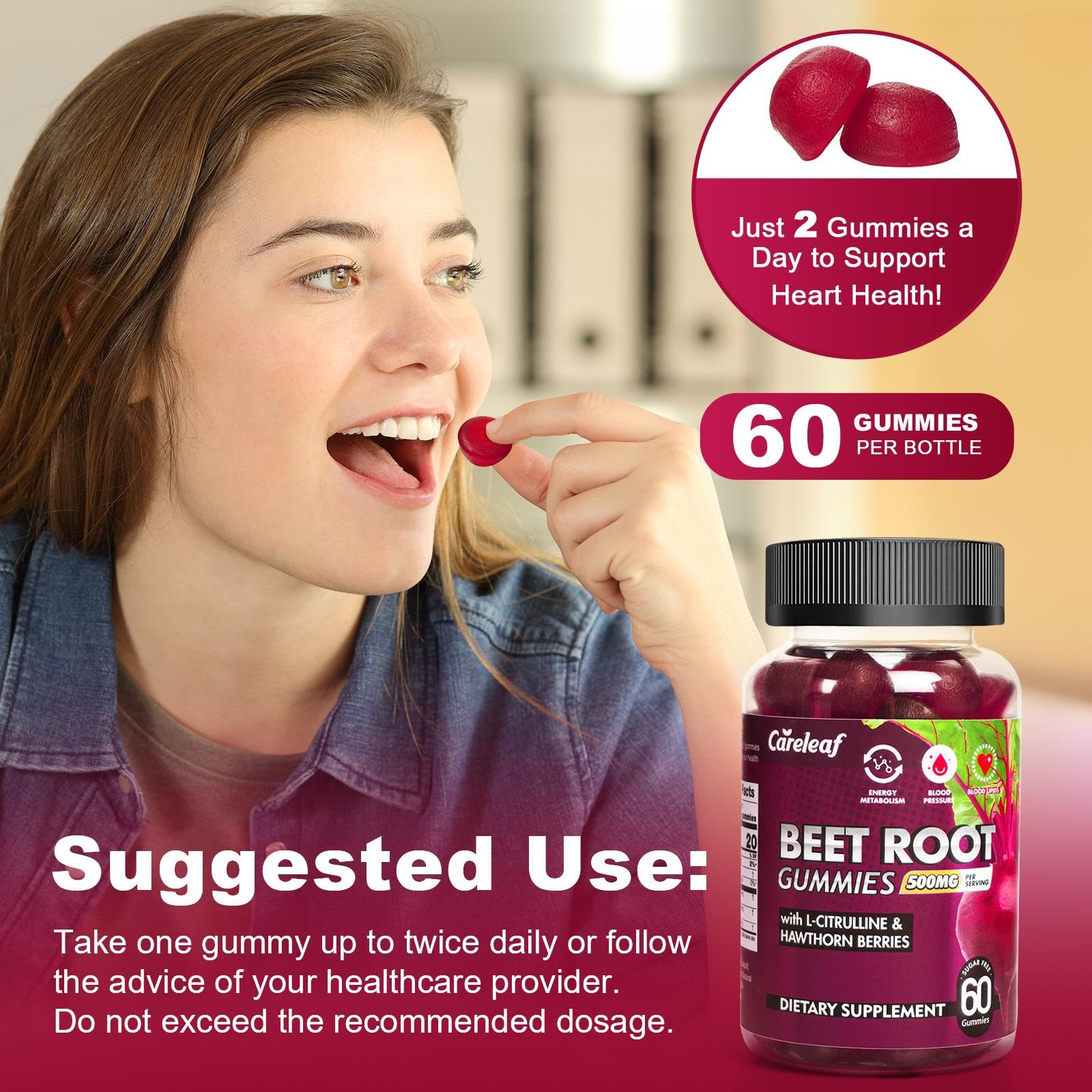Vegan & Non-GMO beet root gummies logo