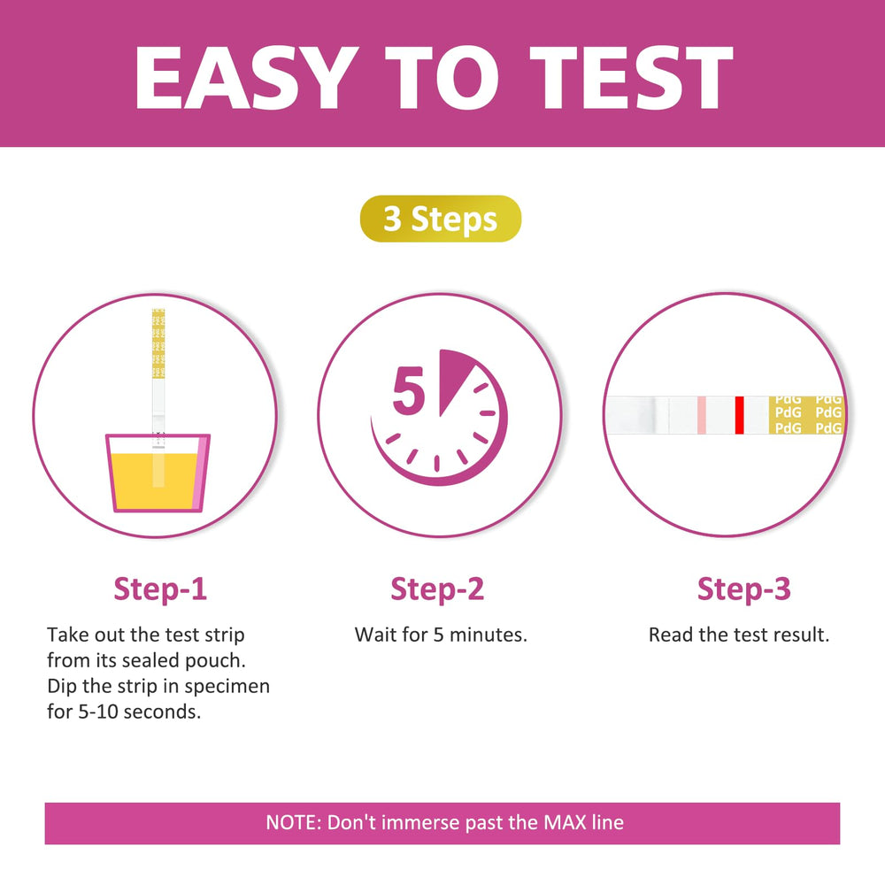 Instructions manual for PdG test strips in English