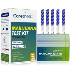 Carethetic THC drug test kit 25-pack packaging