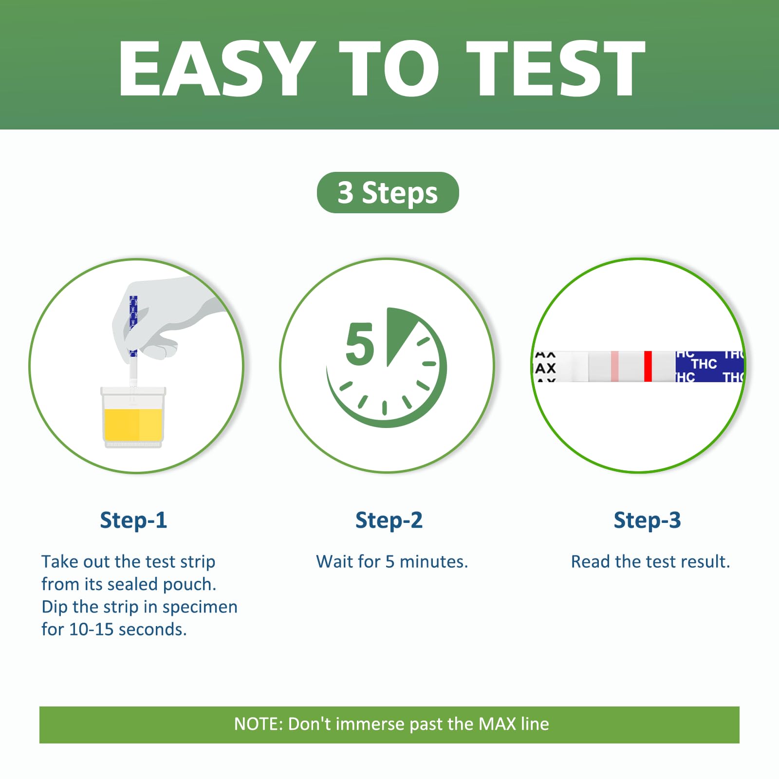 Person using Carethetic at-home THC test kit
