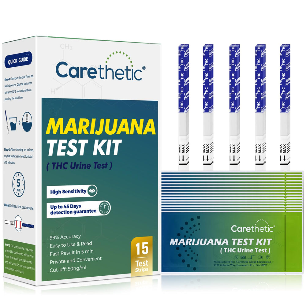 Carethetic THC Test Kit - home urine strip testing kit