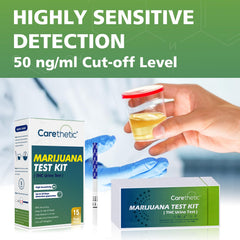Thorough at-home THC test strips in packaging