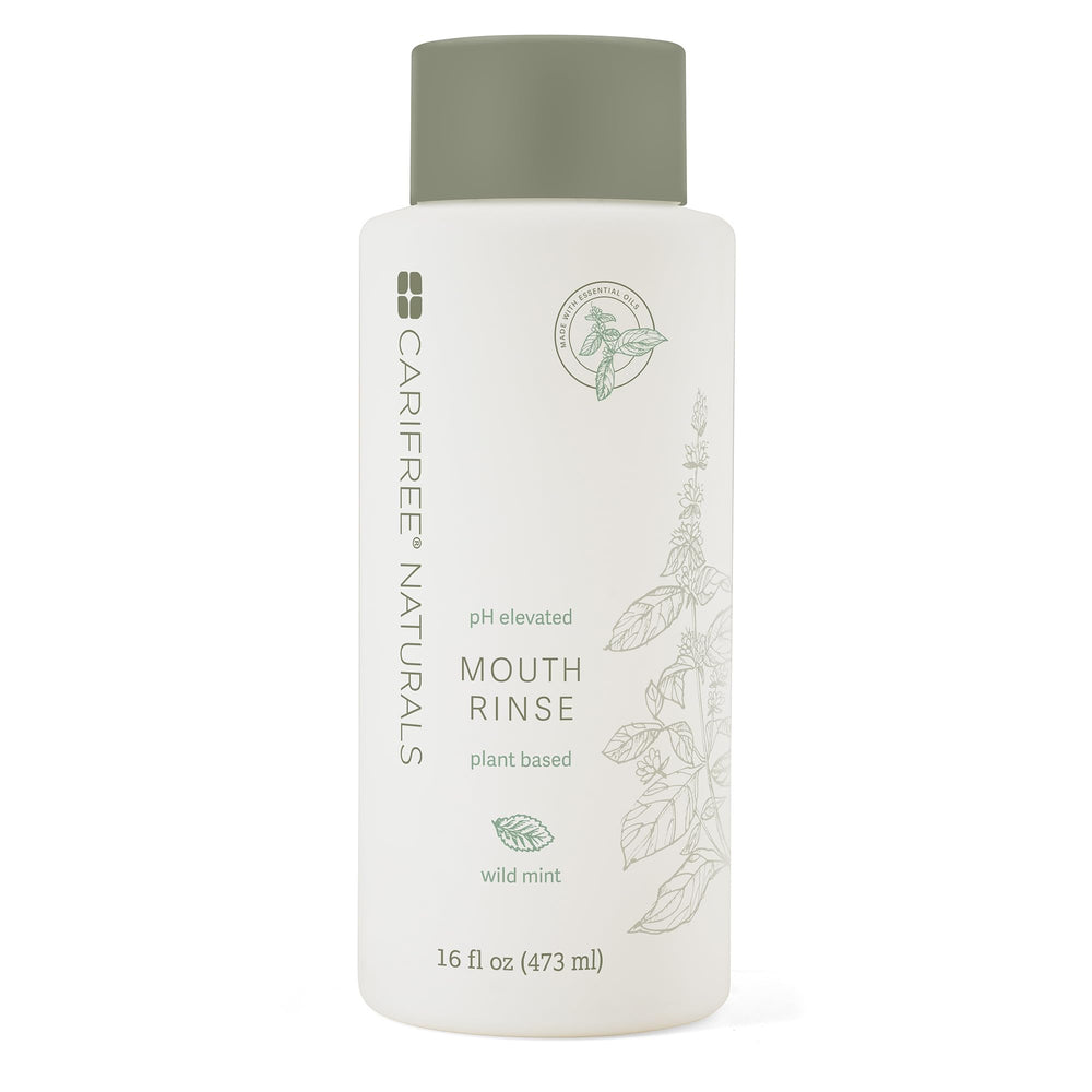 Bottled CariFree Naturals Mouth Rinse with Wild Mint label